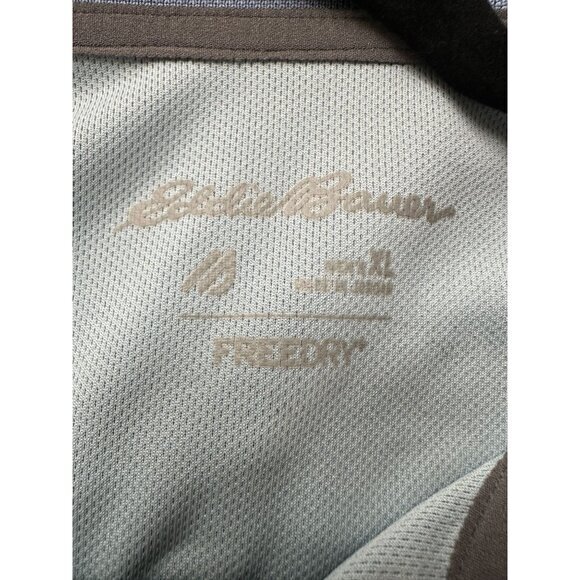 Eddie Bauer Mens Freedry Gray‎ Polo XL short sleeve collared polyester pullover - Picture 6 of 6